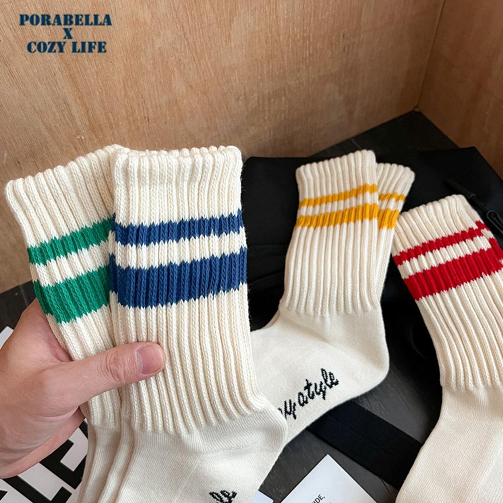 <Porabella>現貨線條襪子 粗細線條襪男生襪女生襪 運動襪潮流襪 SMILE SOCKS(均碼)-細節圖8