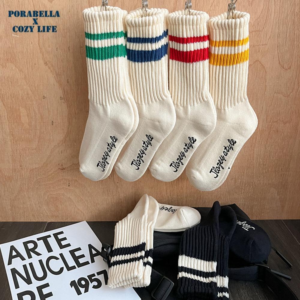 <Porabella>現貨線條襪子 粗細線條襪男生襪女生襪 運動襪潮流襪 SMILE SOCKS(均碼)-細節圖7