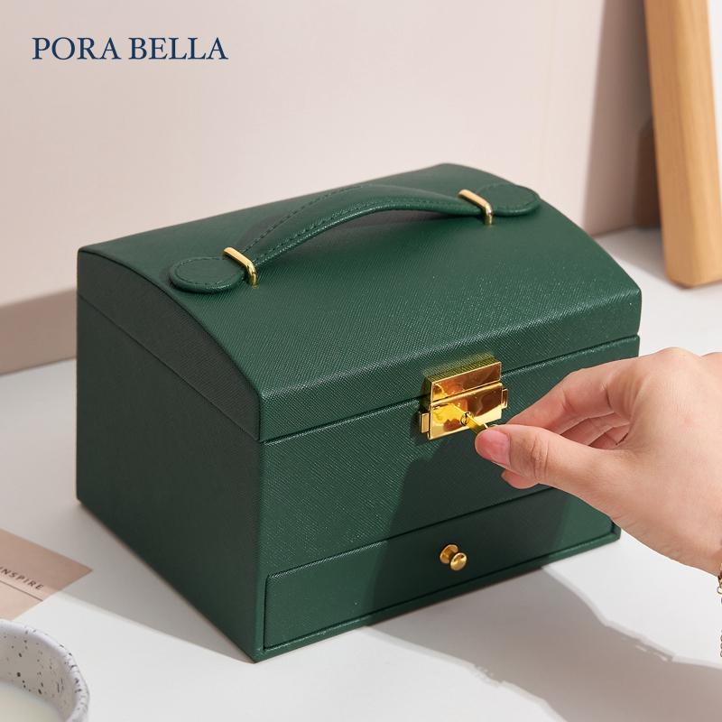 <台灣現貨>快速出貨 皮革收納盒  隨身款珠寶盒 迷你飾品收納盒 旅行收納盒 便攜飾品盒 多功能收納盒 首飾盒 珠寶盒-細節圖4