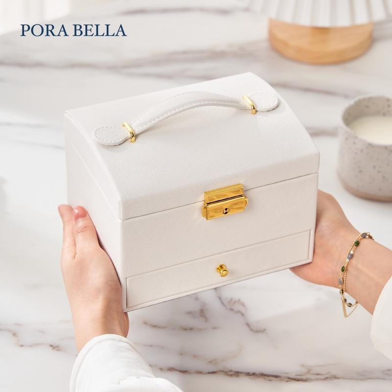 <台灣現貨>快速出貨 皮革收納盒  隨身款珠寶盒 迷你飾品收納盒 旅行收納盒 便攜飾品盒 多功能收納盒 首飾盒 珠寶盒-細節圖7