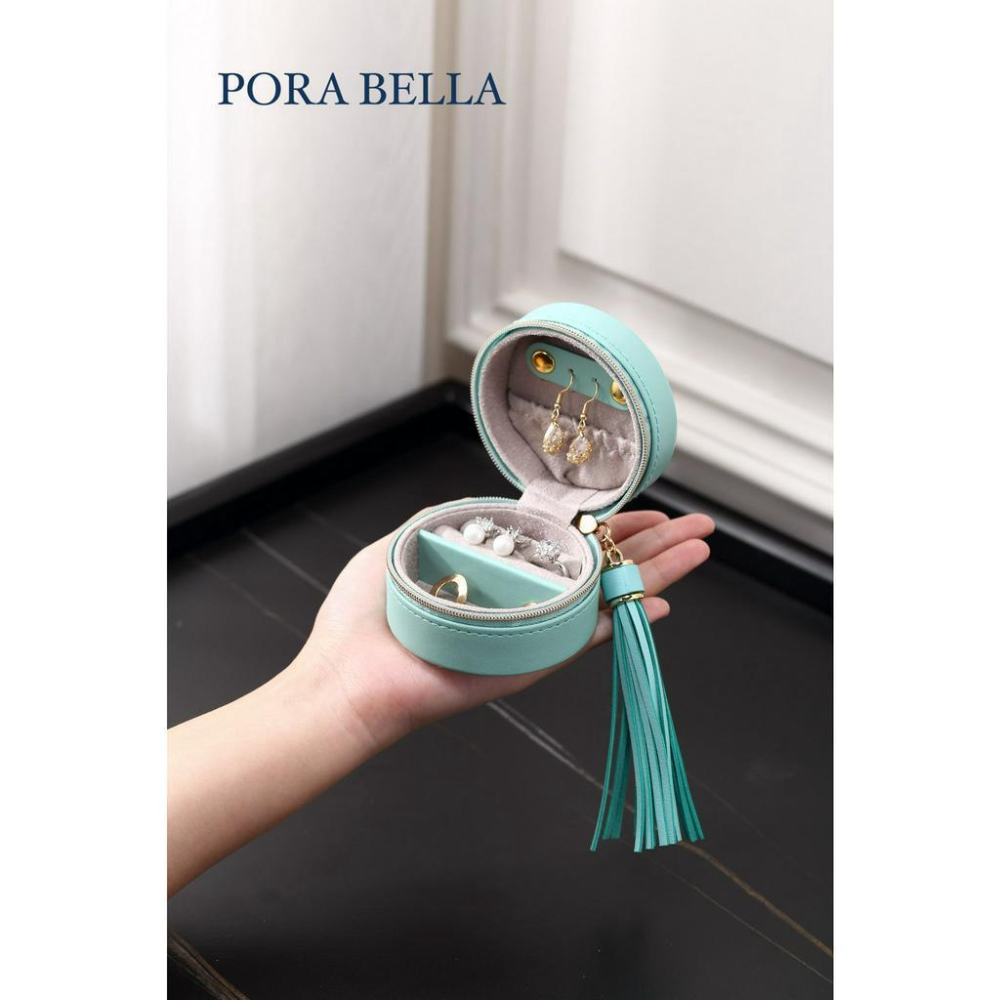 <台灣現貨>快速出貨 皮革收納盒  隨身款珠寶盒 迷你飾品收納盒 旅行收納盒 便攜飾品盒 多功能收納盒 首飾盒 珠寶盒-細節圖4