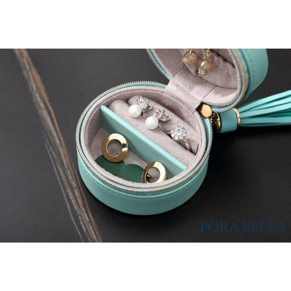 <台灣現貨>快速出貨 皮革收納盒  隨身款珠寶盒 迷你飾品收納盒 旅行收納盒 便攜飾品盒 多功能收納盒 首飾盒 珠寶盒-細節圖5