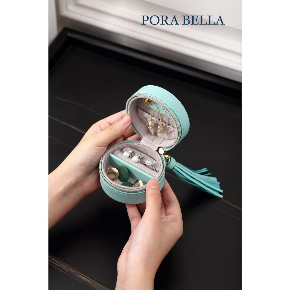 <台灣現貨>快速出貨 皮革收納盒  隨身款珠寶盒 迷你飾品收納盒 旅行收納盒 便攜飾品盒 多功能收納盒 首飾盒 珠寶盒-細節圖6