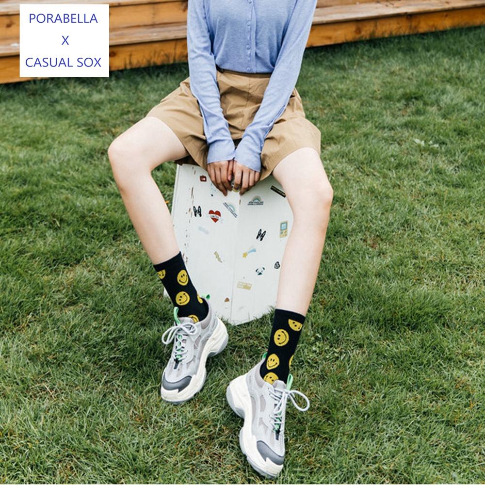 <Porabella>現貨微笑襪子  表情襪  女生襪子 笑臉襪 韓版襪 個性塗鴉 潮流襪 SMILE SOCKS-細節圖2