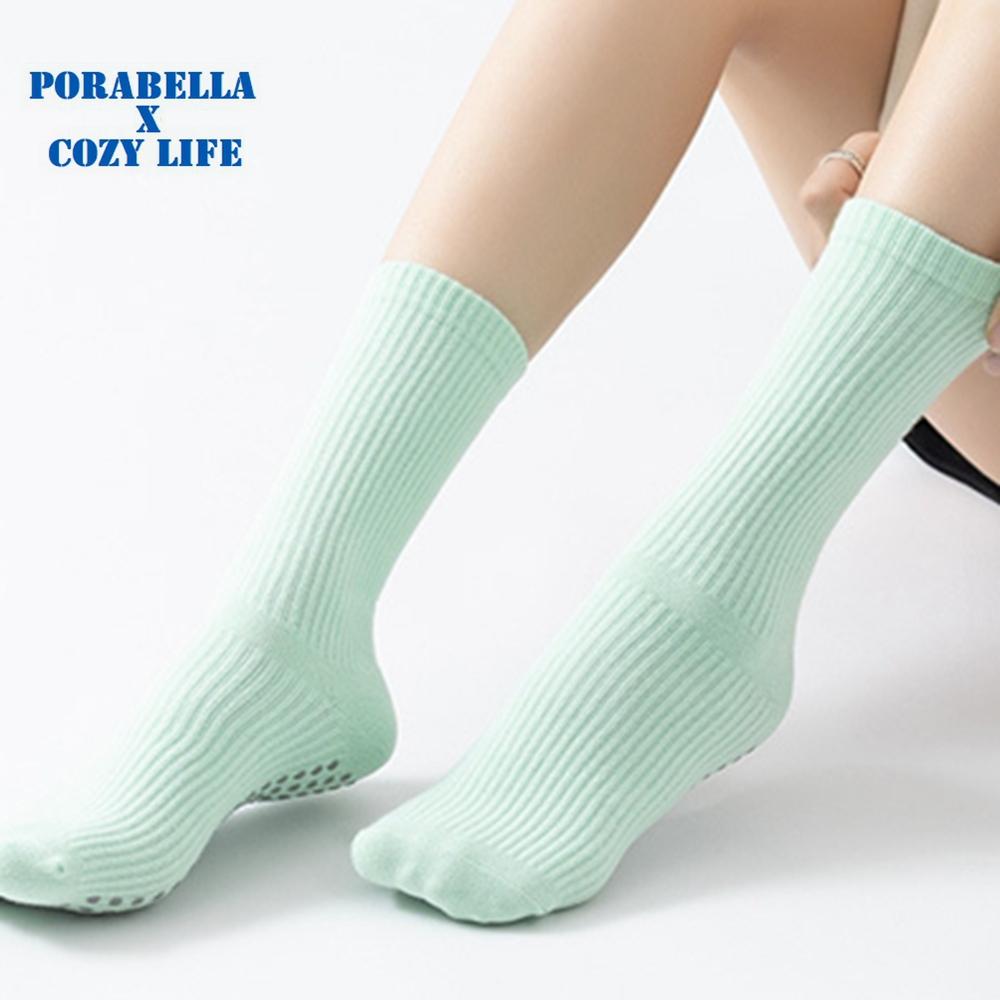 <現貨>中筒襪  螺紋襪子 素色襪  防滑襪  運動襪  瑜珈襪 YOGA SOCKS-細節圖2