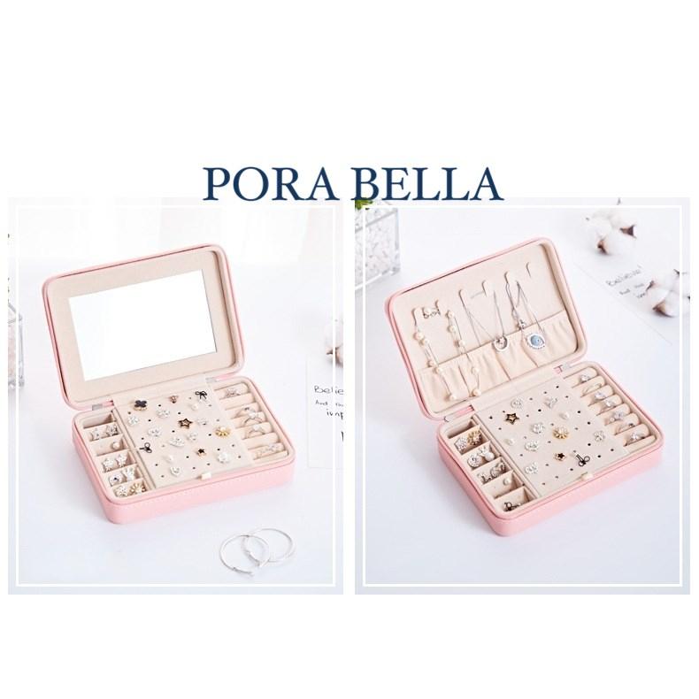 <台灣現貨>快速出貨 皮革收納盒  隨身款珠寶盒 迷你飾品收納盒 旅行收納盒 便攜飾品盒 多功能收納盒 首飾盒 珠寶盒-細節圖2