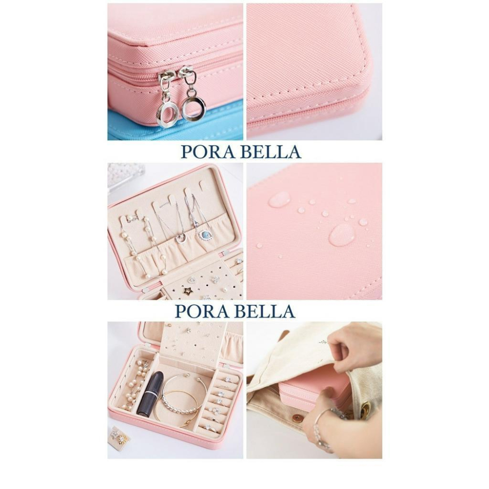 <台灣現貨>快速出貨 皮革收納盒  隨身款珠寶盒 迷你飾品收納盒 旅行收納盒 便攜飾品盒 多功能收納盒 首飾盒 珠寶盒-細節圖4