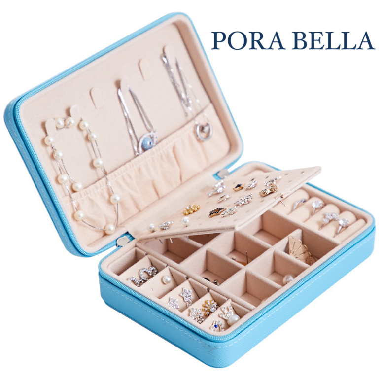 <台灣現貨>快速出貨 皮革收納盒  隨身款珠寶盒 迷你飾品收納盒 旅行收納盒 便攜飾品盒 多功能收納盒 首飾盒 珠寶盒-細節圖6