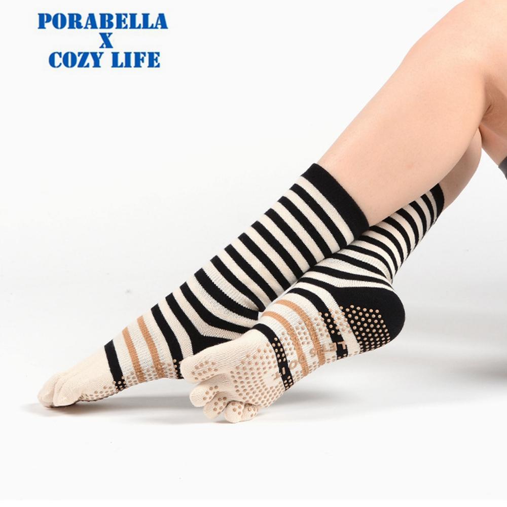 <現貨>中筒襪  條紋襪子 五指襪  女襪  防滑襪  瑜珈襪 YOGA SOCKS-細節圖6