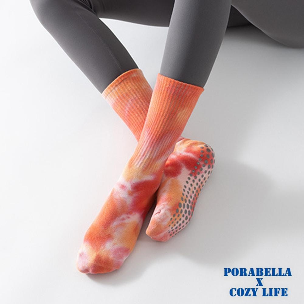 <現貨>中筒襪  渲染襪子  條紋襪口  防滑襪  運動襪  瑜珈襪 YOGA SOCKS-細節圖9
