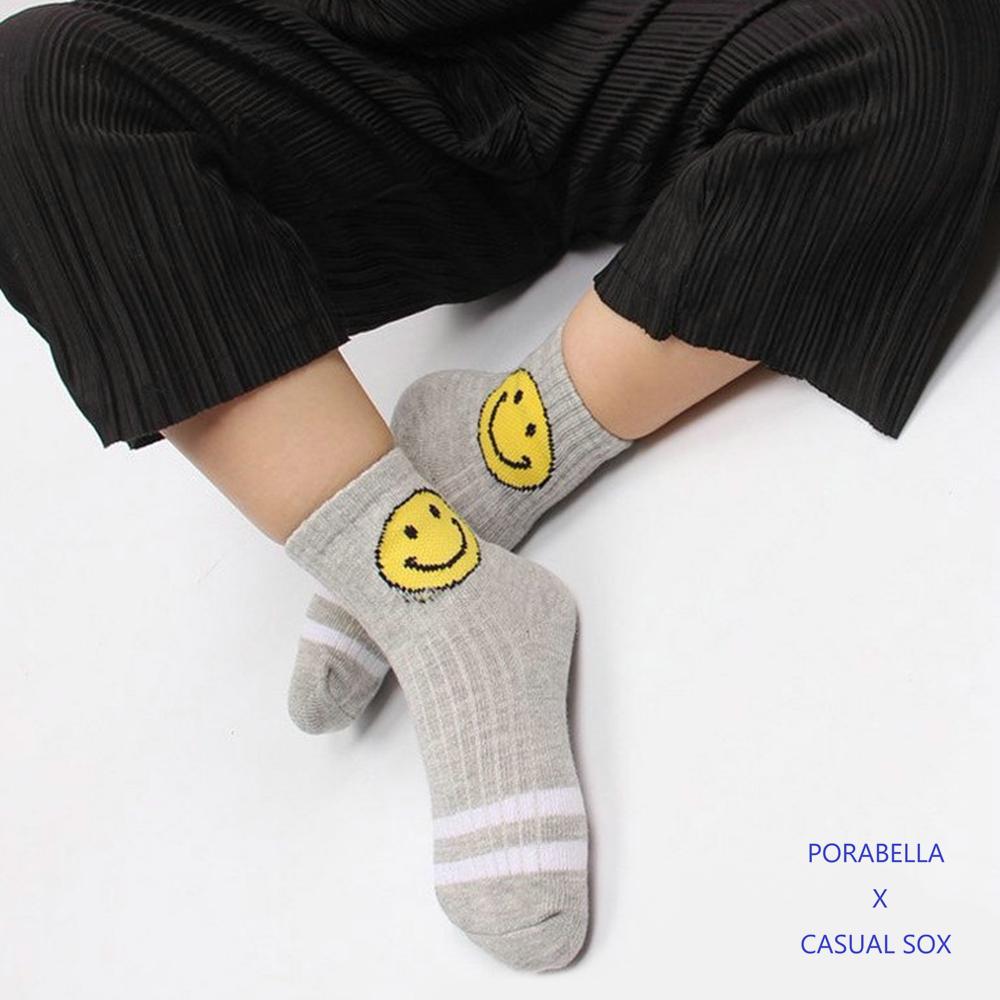 <Porabella>現貨微笑襪子 個性塗鴉 潮流襪 女生襪子 笑臉襪 韓版襪 表情襪 SMILE SOCKS-細節圖4
