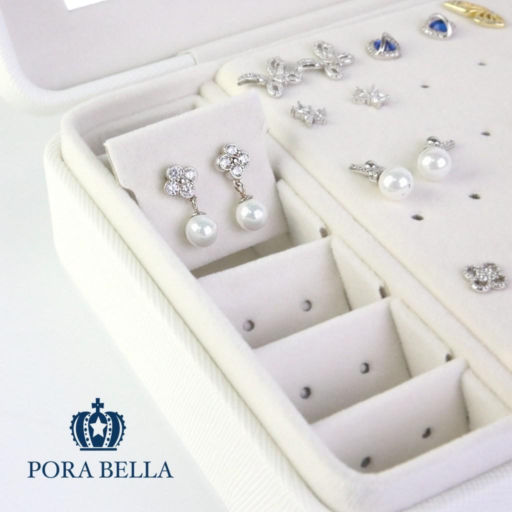 <台灣現貨>快速出貨 小長方形鏡子皮革收納盒 隨身款珠寶盒 旅行收納盒 便攜飾品盒 多功能收納盒 首飾盒珠寶盒-細節圖4