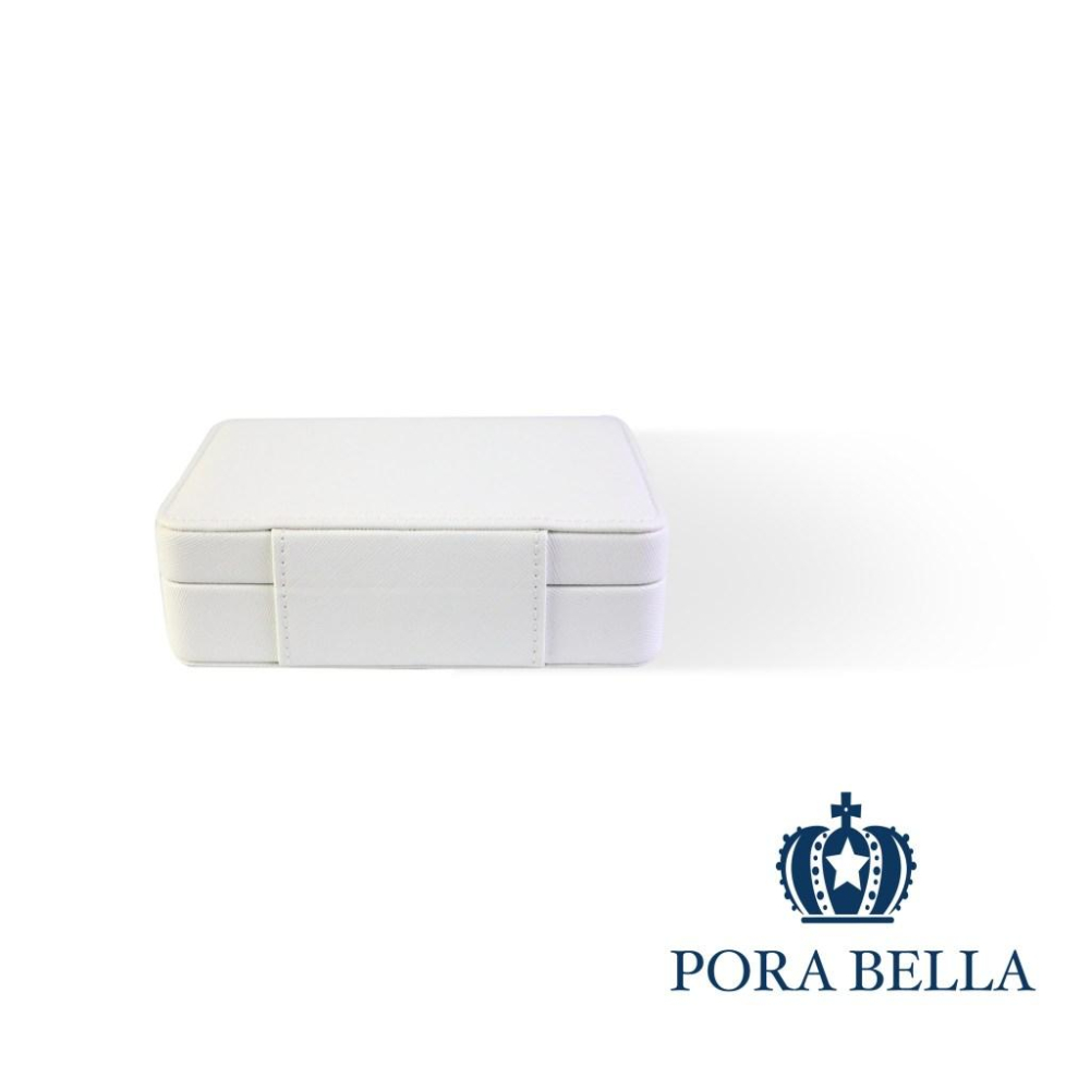 <台灣現貨>快速出貨 小長方形鏡子皮革收納盒 隨身款珠寶盒 旅行收納盒 便攜飾品盒 多功能收納盒 首飾盒珠寶盒-細節圖5