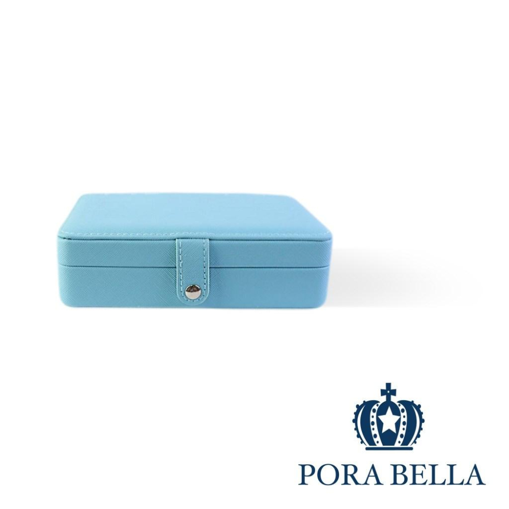 <台灣現貨>快速出貨 小長方形鏡子皮革收納盒 隨身款珠寶盒 旅行收納盒 便攜飾品盒 多功能收納盒 首飾盒珠寶盒-細節圖9