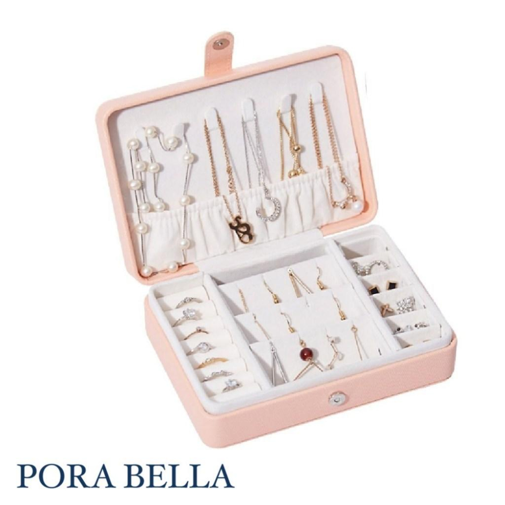 <台灣現貨>快速出貨 小長方形皮革收納盒 隨身款珠寶盒 旅行收納盒 便攜飾品盒 多功能收納盒 首飾盒珠寶盒-細節圖5