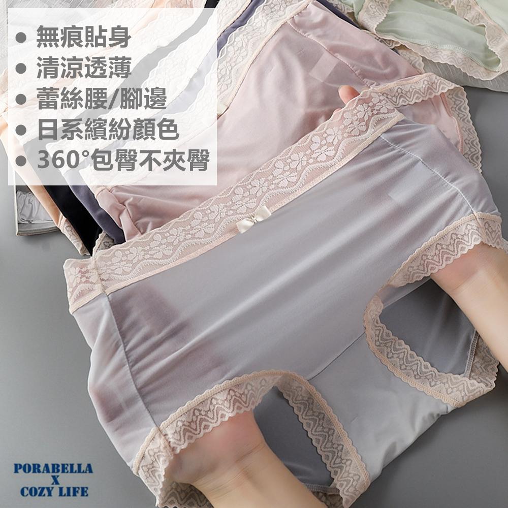 <Porabella> 大尺碼現貨內褲 蕾絲內褲 透感內褲 加大尺碼 可愛內褲 無痕內褲 UNDERWEAR(M~XL)-細節圖2