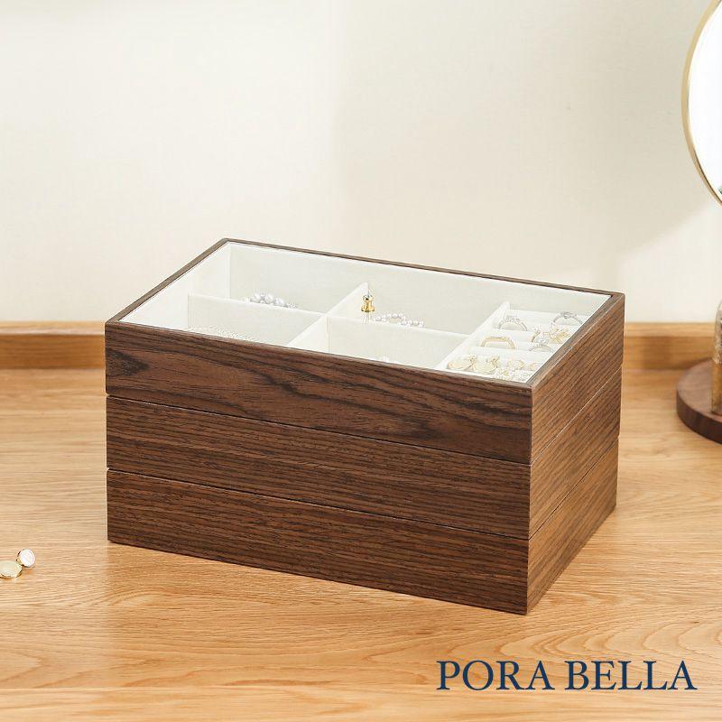 <台灣現貨>快速出貨 皮革收納盒  隨身款珠寶盒 迷你飾品收納盒 旅行收納盒 便攜飾品盒 多功能收納盒 首飾盒 珠寶盒-細節圖6