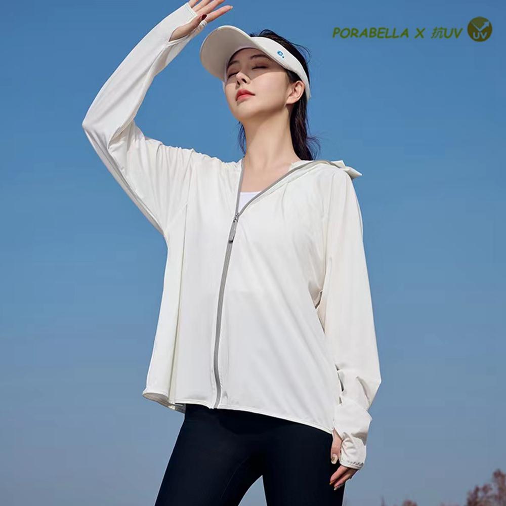 <Porabella>現貨防曬外套 防曬外套冰絲外套防紫外線透氣外套罩衫外套騎車服寬鬆版寬帽檐休閒防曬服UVCOAT-細節圖5