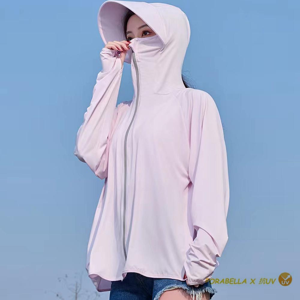 <Porabella>現貨防曬外套 防曬外套冰絲外套防紫外線透氣外套罩衫外套騎車服寬鬆版寬帽檐休閒防曬服UVCOAT-細節圖6