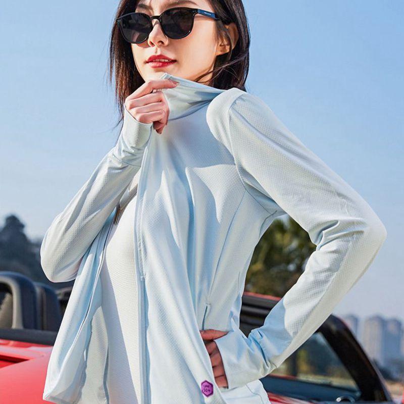 <Porabella>現貨防曬外套 冰絲外套男女同款防曬外套連帽外套防紫外線透氣冰感情侶外套UVCOAT(M-3XL)-細節圖2