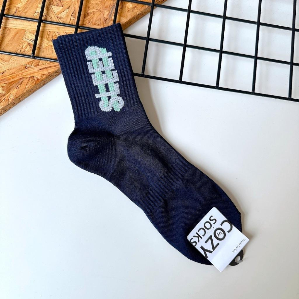 <Porabella>現貨韓國襪 個性塗鴉字母男生中筒襪 英字襪 塗鴉襪 男生中筒襪  sock-細節圖8