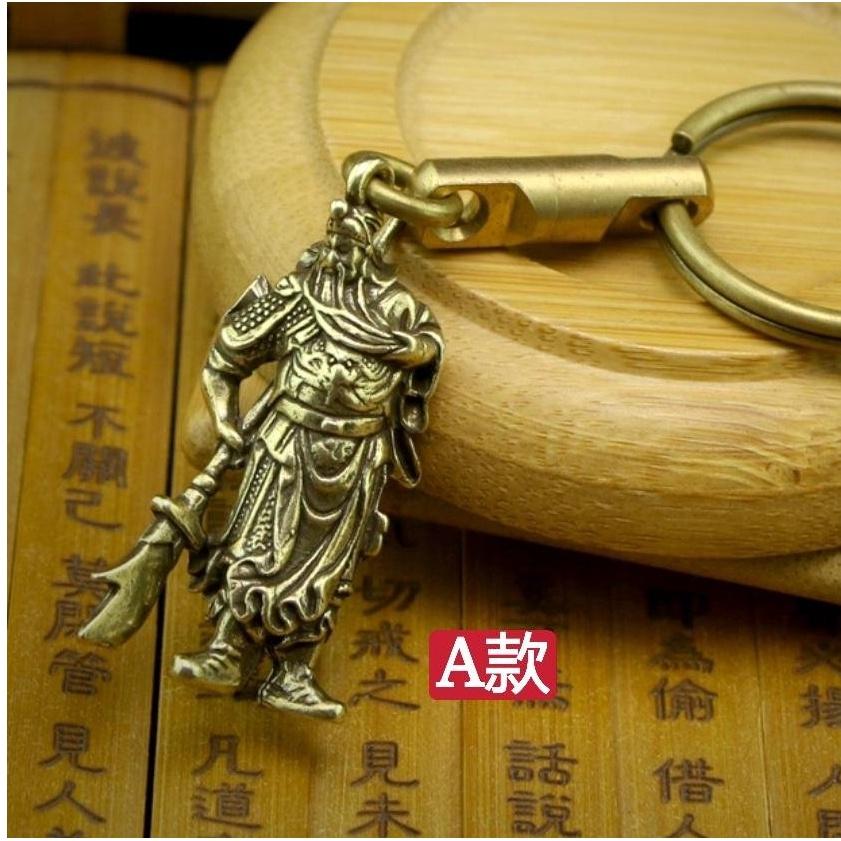 『富貴坊』【開光】武財神關公鑰匙圈，關聖帝君，關帝項鏈，關羽關雲長法像，招財守財護身符H06-細節圖2