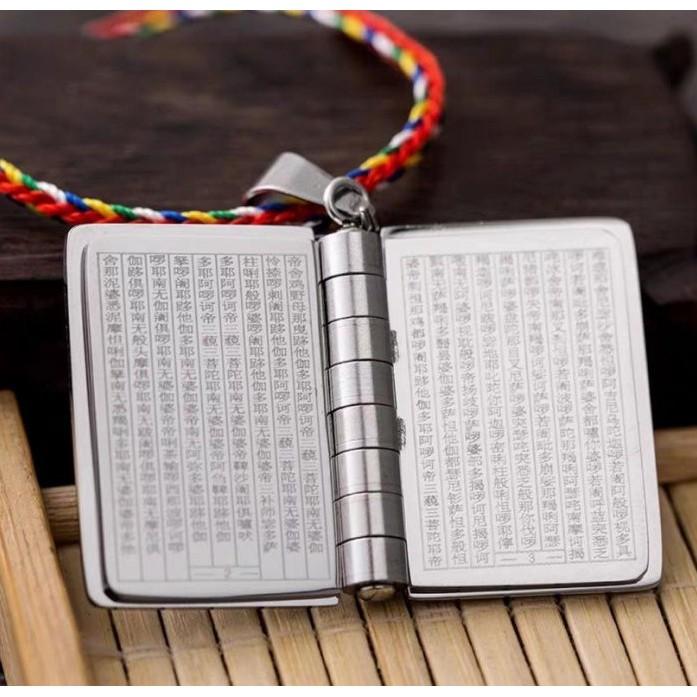 『運福閣』【開光】鈦鋼佛教經文書項鏈，楞嚴咒，大悲咒，佛經掛牌，佛祖護身符，經書H05-細節圖2