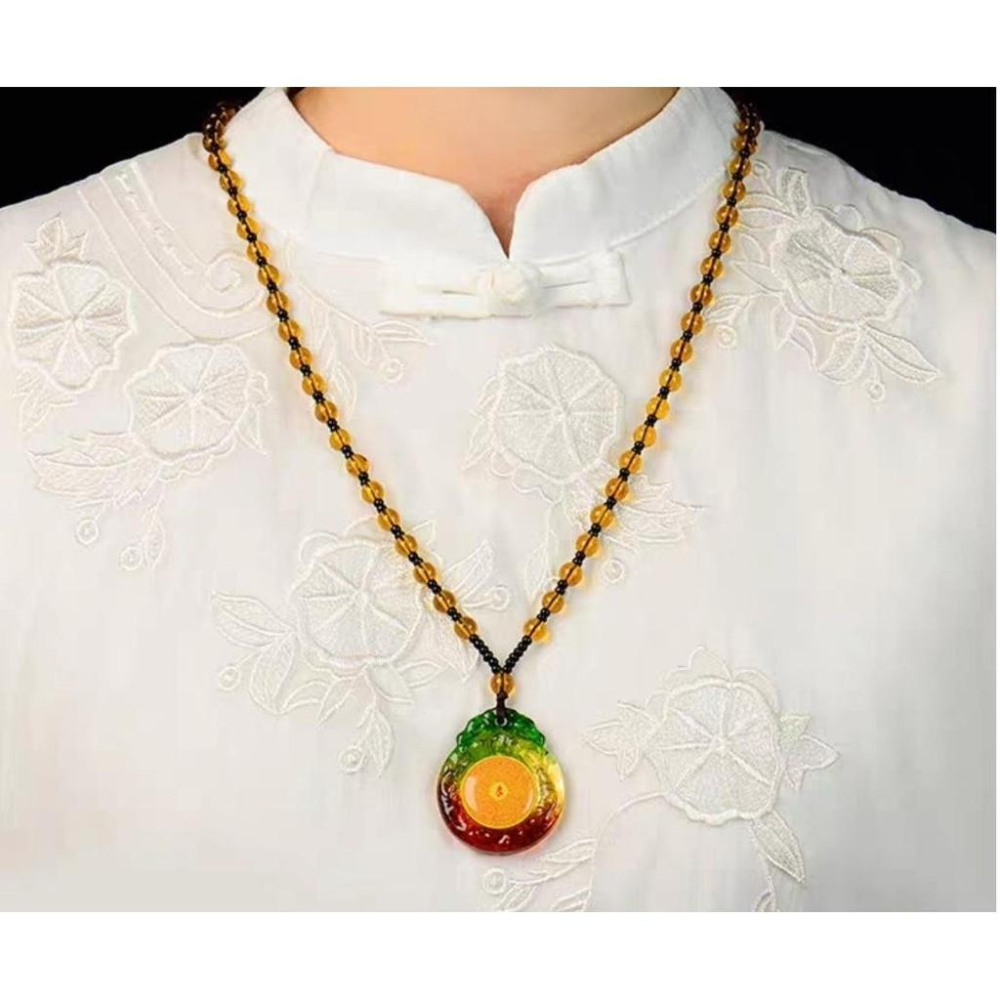 『運福閣』【開光】琉璃佛教經文項鏈，楞嚴咒，大悲咒，般若心經，九宫八卦，六字真言，佛經掛牌，佛祖護身符H10-細節圖4