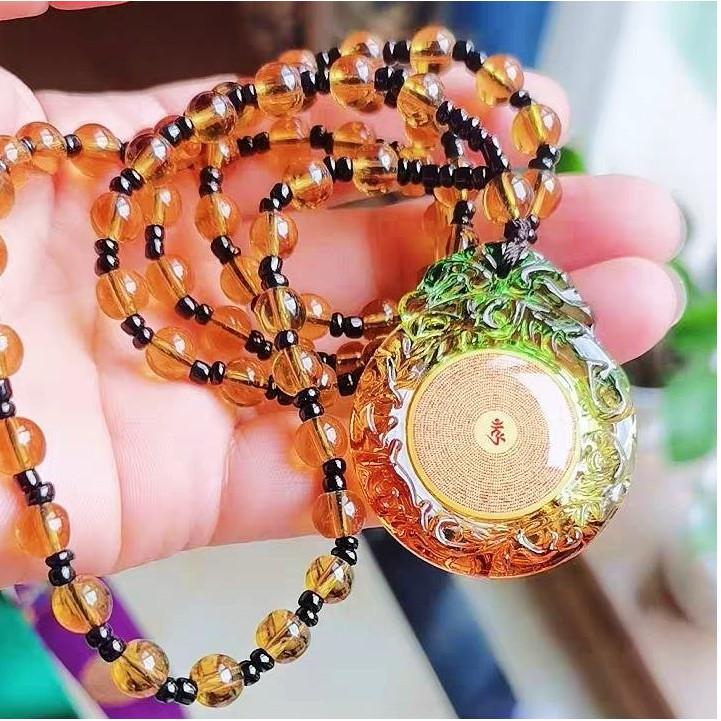 『運福閣』【開光】琉璃佛教經文項鏈，楞嚴咒，大悲咒，般若心經，九宫八卦，六字真言，佛經掛牌，佛祖護身符H10-細節圖5