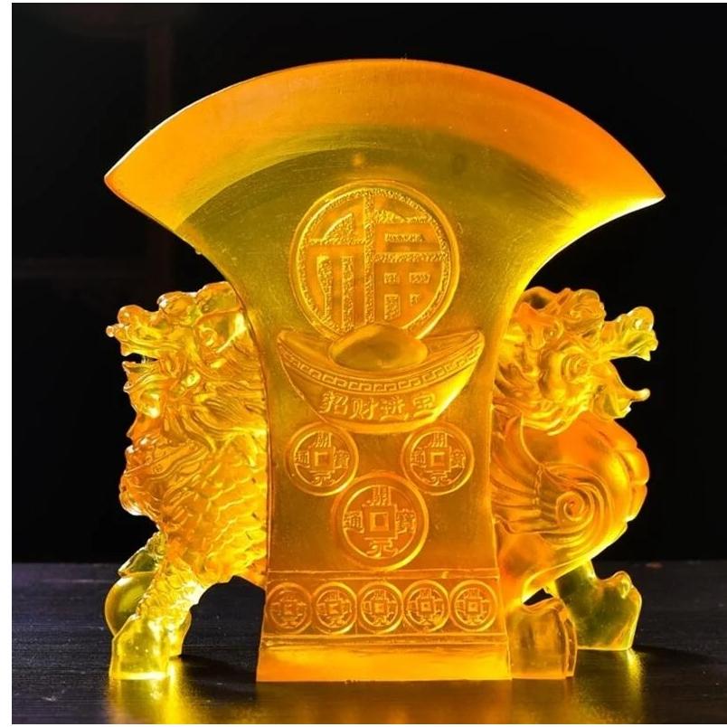 『富貴坊』【開光】麒麟貔貅雙獸開財斧(附底座)，麒麟，貔貅，招財辟邪，開運轉運，開財運，迎福運，風水斧頭H04-細節圖2