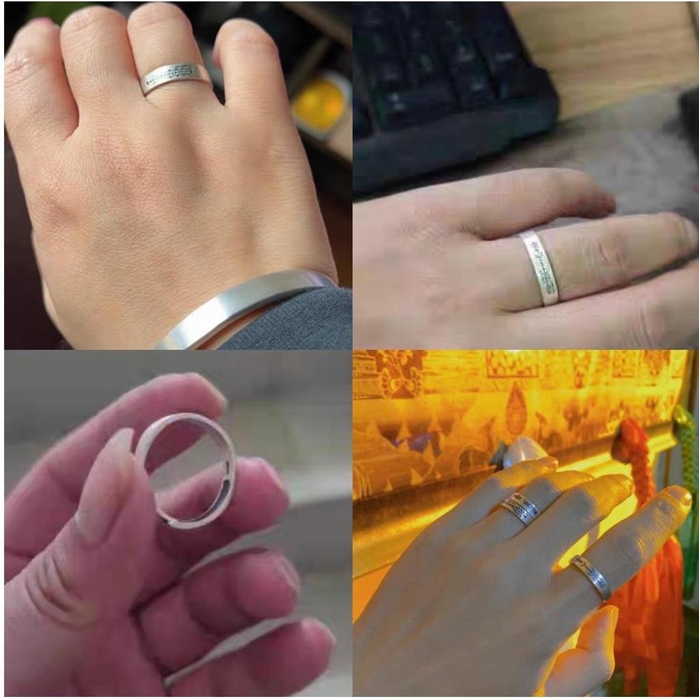 『運福閣』【開光】符咒銀戒，咒語戒指，辟邪轉運，防小人，招財迎福，富貴平安H05-細節圖4