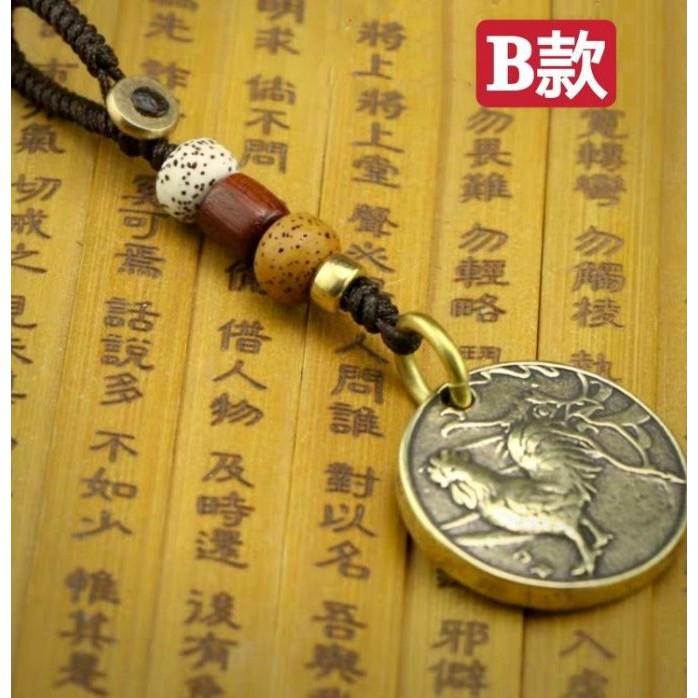 『運福閣』【開光】純銅風水雞鑰匙圈，辟邪雞，招財雞，風水雞，銅雞，銅公雞，金雞H01-細節圖3