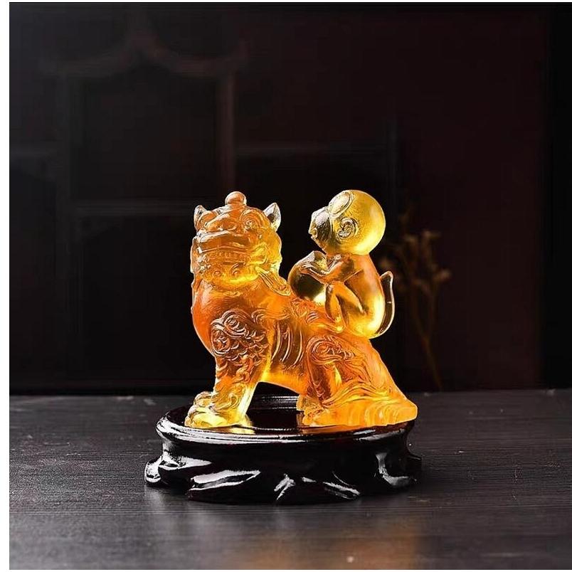 『富貴坊』【開光】諦聽封侯(附底座)，麒麟，貔貅，猴子，獅子，升官發財，招財辟邪，開事業運，地聽神獸H07-細節圖5