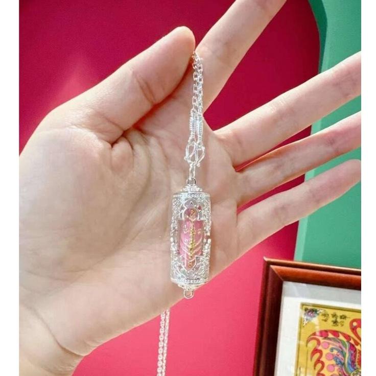 古巴卡穆尼愛情異性緣魅力粉紅鑽時尚佛牌項鍊，提升身運勢，招好運，旺人緣桃花，魅力萬千，小人離遠，感情順利，挽救愛情H01-細節圖2