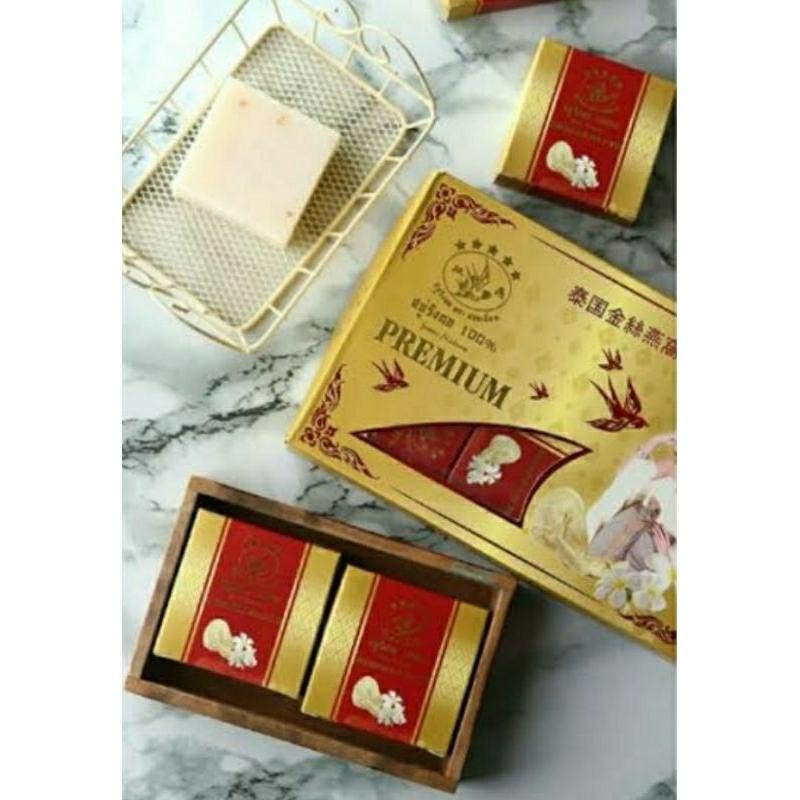 泰國頂級雙燕金絲燕窩香皂（ 60g），臉、身體、頭髮皆可使用-細節圖2