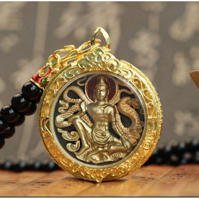 龍婆耐龍澤度金，正偏財運、賭運、股票基金投資、助人緣、避小人、助權利、助事業生意辟邪、轉運、逢凶避禍(彩色銀殼)-細節圖2