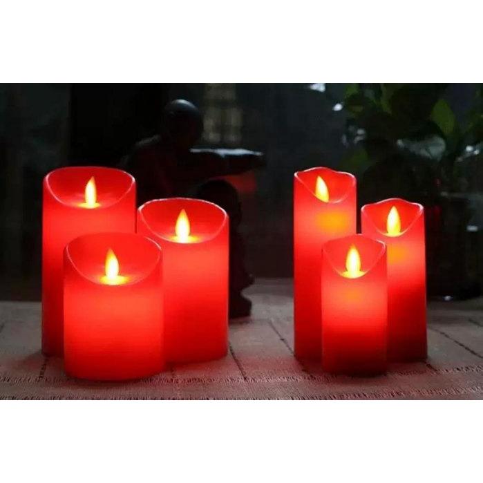 紅色電子蠟燭，搖擺蠟燭，蠟燭，仿真石蠟LED蠟燭，無煙，無臭，安全，泰國佛牌，供神可用，喜宴，拜拜，生日，派對-細節圖3