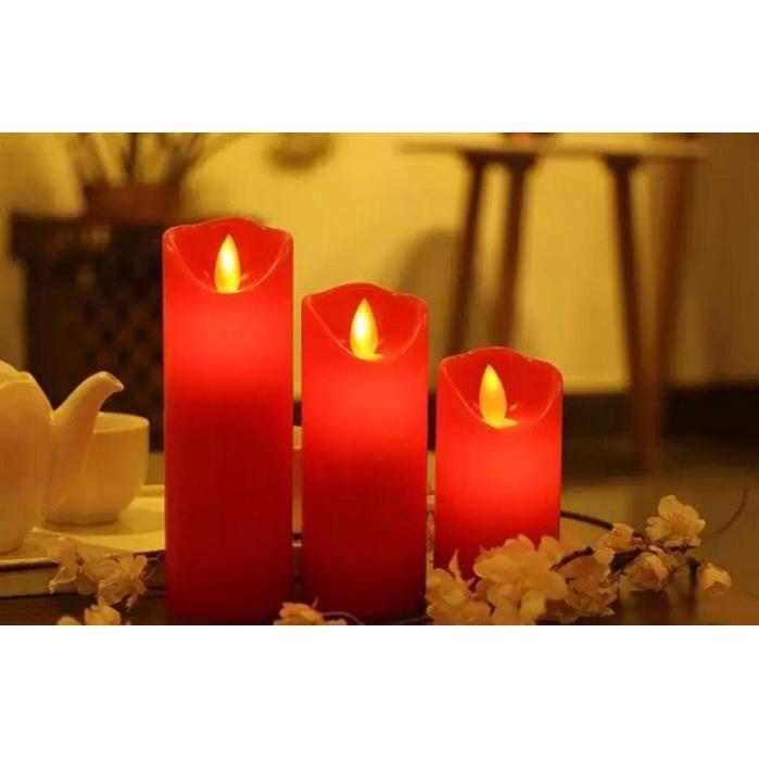 紅色電子蠟燭，搖擺蠟燭，蠟燭，仿真石蠟LED蠟燭，無煙，無臭，安全，泰國佛牌，供神可用，喜宴，拜拜，生日，派對-細節圖4