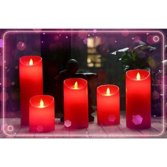 紅色電子蠟燭，搖擺蠟燭，蠟燭，仿真石蠟LED蠟燭，無煙，無臭，安全，泰國佛牌，供神可用，喜宴，拜拜，生日，派對-細節圖5