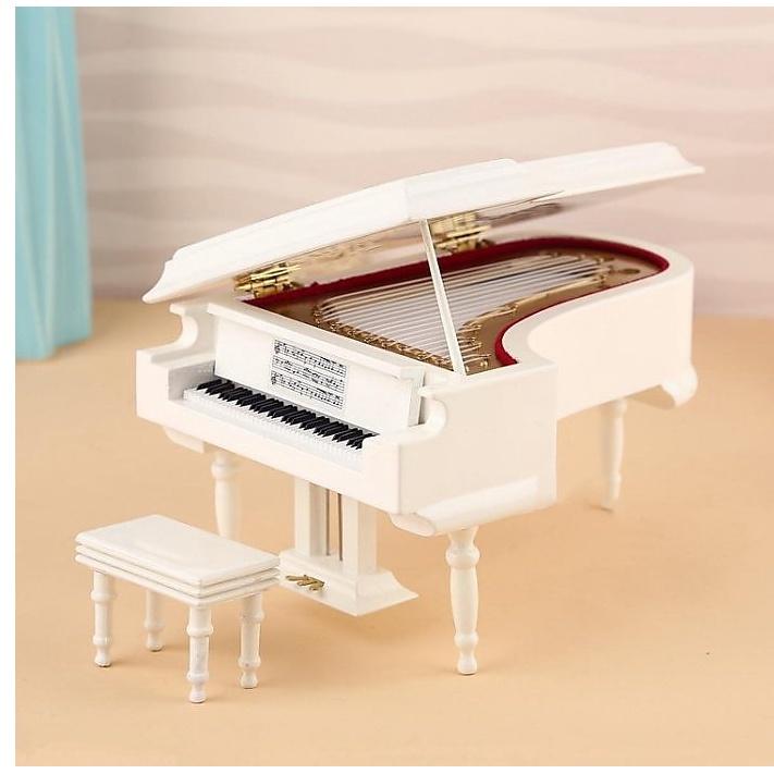 鋼琴音樂盒，仿真迷你平台鋼琴模型，生日禮物，手工烤漆木質鋼琴模型，情人節禮物L10-細節圖3
