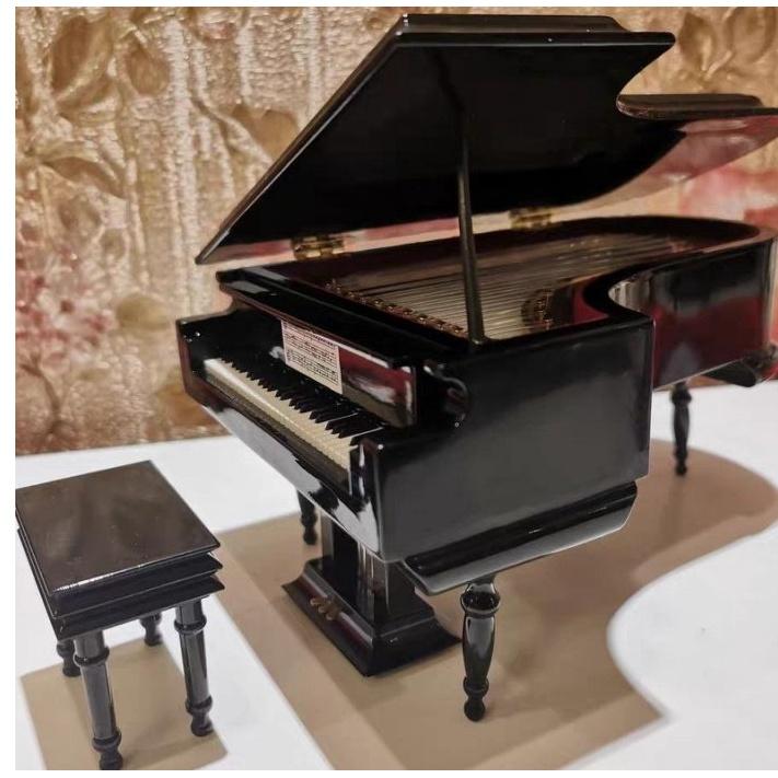 鋼琴音樂盒，仿真迷你平台鋼琴模型，生日禮物，手工烤漆木質鋼琴模型，情人節禮物L10-細節圖6