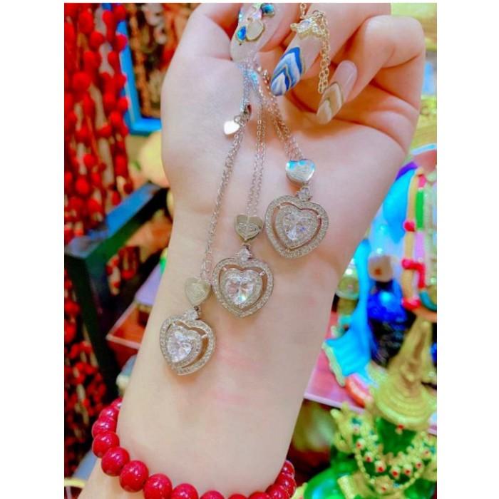 泰國佛牌真品，女王之心純銀心幻經文鎖心項鏈，阿贊蘇賓開光，強效招人緣桃花、鎖住他的心、他的財、助事業生意、招正偏財H01-細節圖2