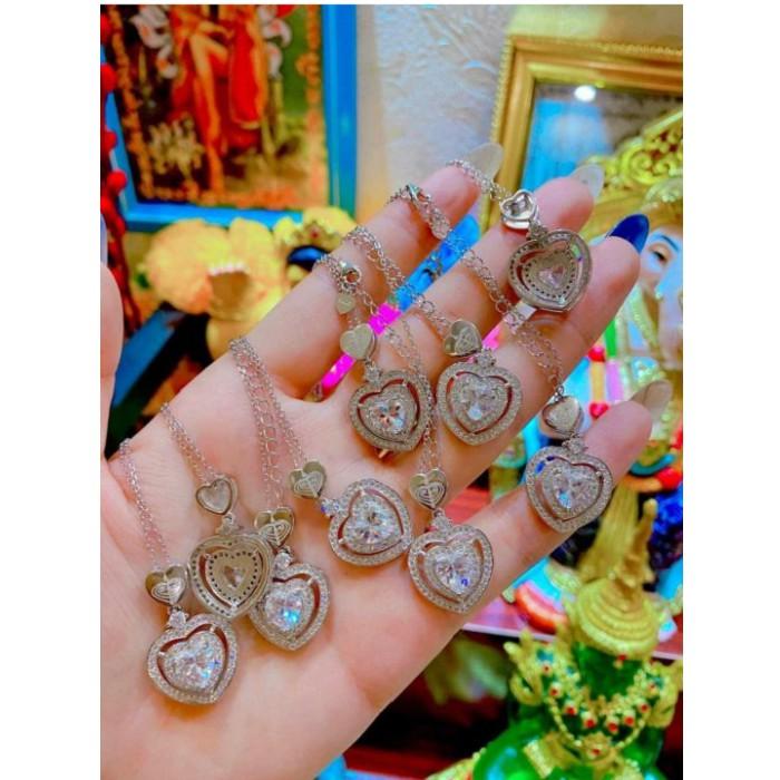 泰國佛牌真品，女王之心純銀心幻經文鎖心項鏈，阿贊蘇賓開光，強效招人緣桃花、鎖住他的心、他的財、助事業生意、招正偏財H01-細節圖3