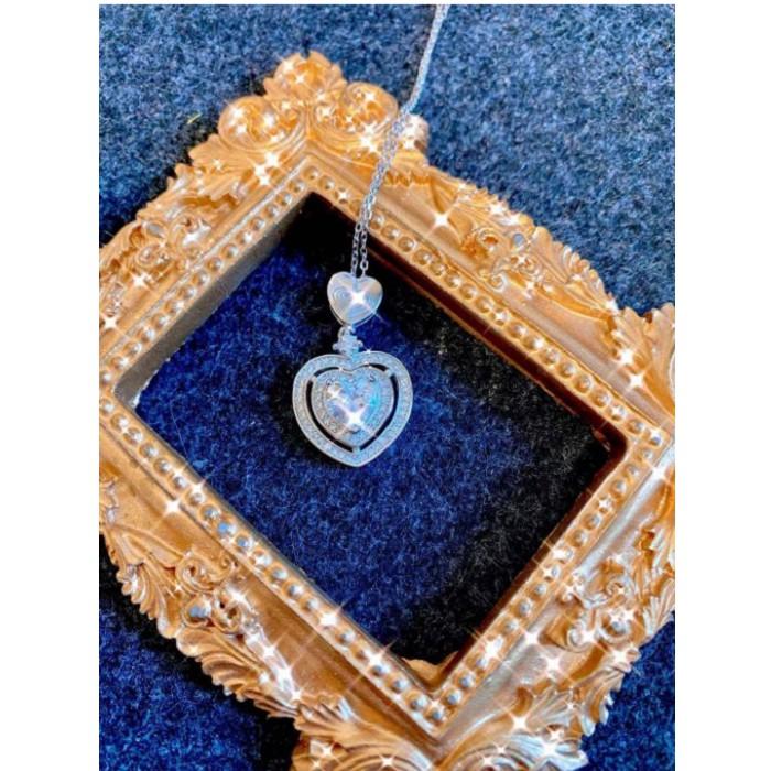 泰國佛牌真品，女王之心純銀心幻經文鎖心項鏈，阿贊蘇賓開光，強效招人緣桃花、鎖住他的心、他的財、助事業生意、招正偏財H01-細節圖4