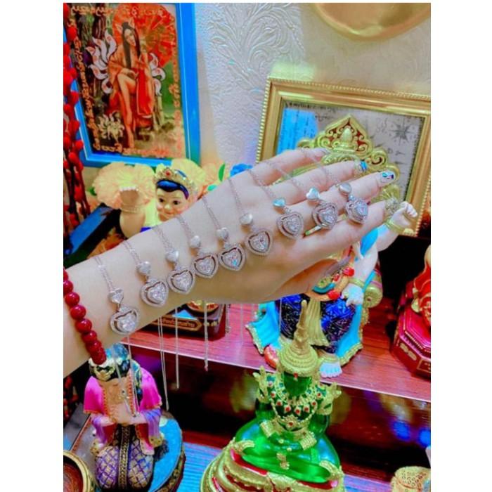 泰國佛牌真品，女王之心純銀心幻經文鎖心項鏈，阿贊蘇賓開光，強效招人緣桃花、鎖住他的心、他的財、助事業生意、招正偏財H01-細節圖5