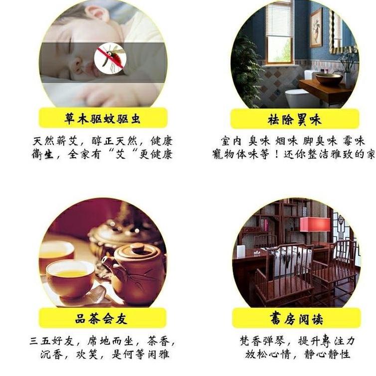 天然草本香薰助眠安神（80個盤香+送陶瓷香爐），熏香艾草驅蚊，淨化空氣，家用室內臥室書房用H01-細節圖4