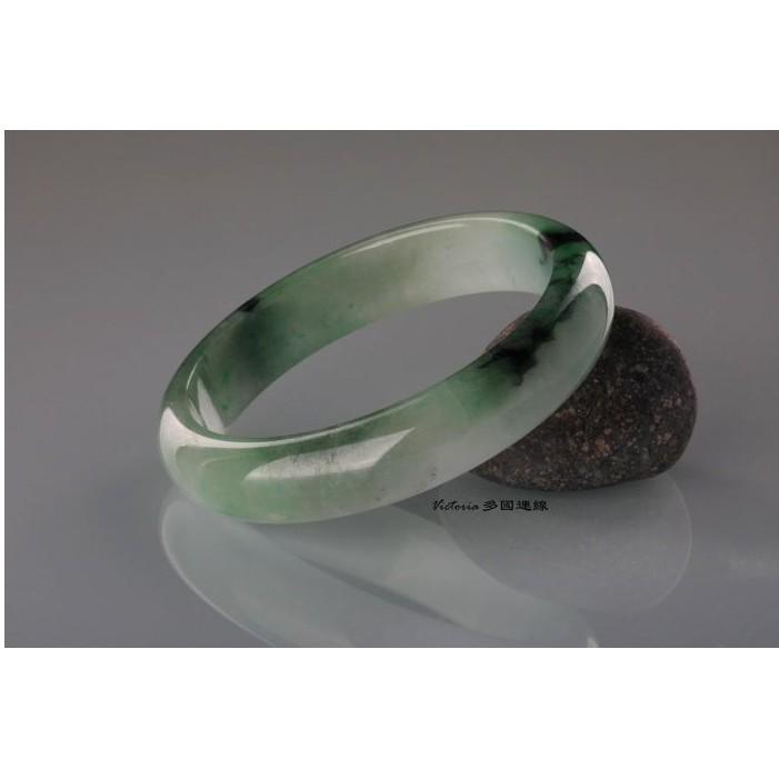 《Muse du Louvre-羅浮宮珠寶》精選冰種極品亮眼白底飄綠花翡翠玉鐲 ，古樸寶光，玉質細膩H50-細節圖3