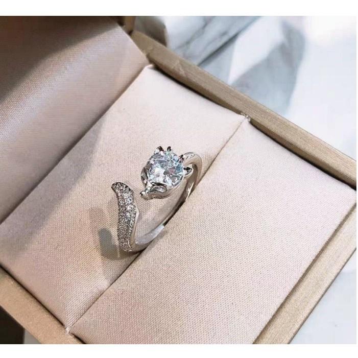 阿贊雷開光能量白寶石狐仙佛牌戒指(可調式戒圍)，招挑花， 鎖心，助人緣愛情，提升魅力，招財，挽回感情H14-細節圖2