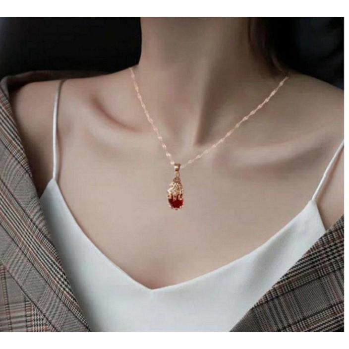 龍丹年紅寶石玫瑰金轉運招財貔貅佛牌+鈦鋼項鍊，招財進寶、財源滾滾、生意興隆、職場晉升、避邪、保平安、人緣魅力H03-細節圖3