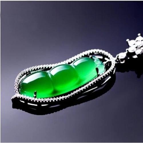 《禦寶苑》5克拉翡翠美鑽項鍊+絕美925純銀錬及墬台，名媛貴婦必備款，全台最低價H01-細節圖3